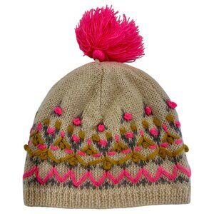 LOUISE MISHA BEANIE ARTHUR BEIGE/PINK NEW WITHOUT TAG